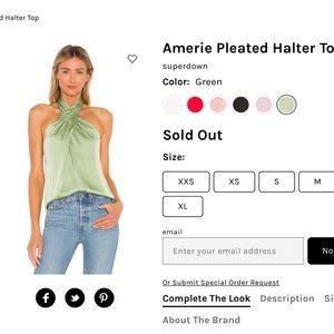 superdown Amerie Pleated Halter Top